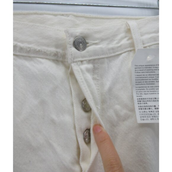 Levis 501 CT Jeans 30 Button Fly Distressed Cropped Denim Pants NEW - Picture 2 of 16